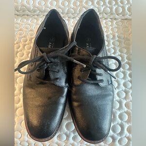 Perry Ellis Portfolio Boys Black UltraFoam Oxford Style Dress Shoes Size 2